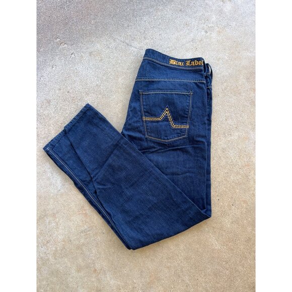 Vintage Blue Label Mens Jeans Size 40 Baggy Hip Hop D4 - Picture 1 of 6